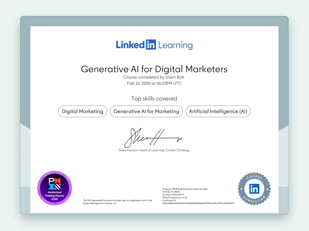 Generative AI for Digital Marketers — LinkedIn Learning