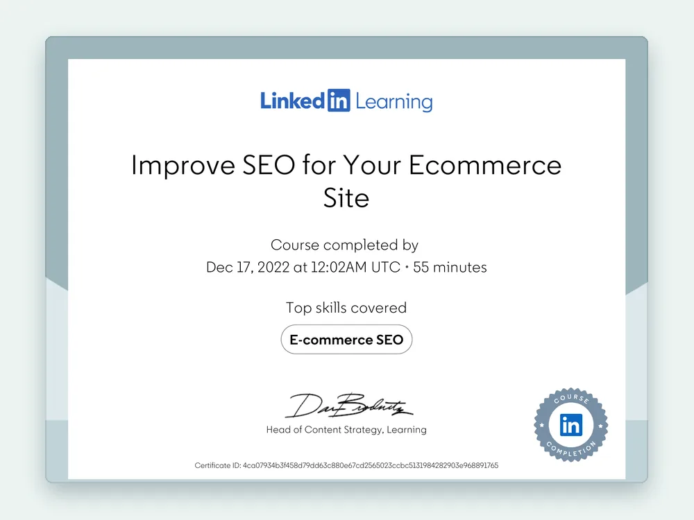 Improve SEO for Your Ecommerce Site — LinkedIn Learning