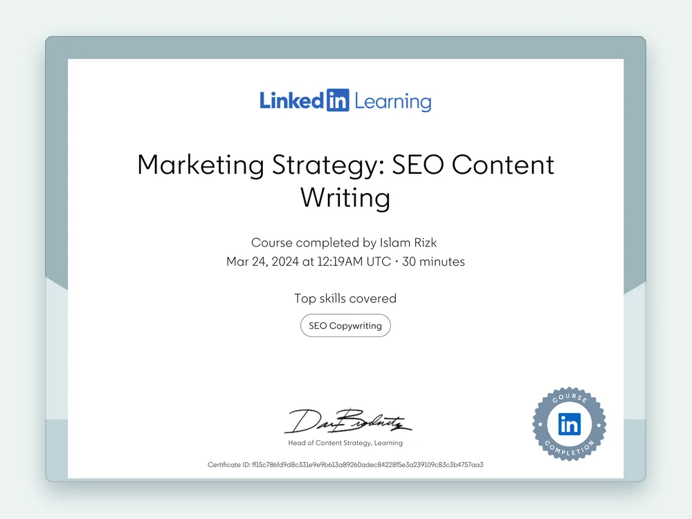 Marketing Strategy: SEO Content Writing — LinkedIn Learning