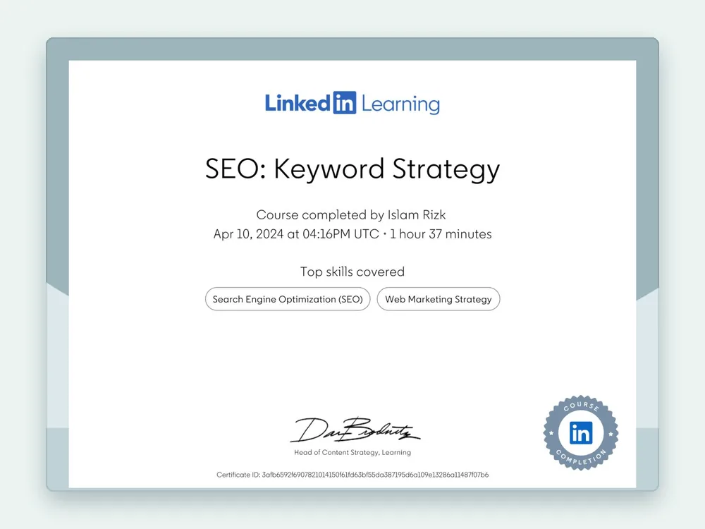 SEO: Keyword Strategy — LinkedIn Learning