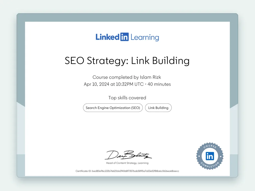 SEO Strategy: Link Building — LinkedIn Learning
