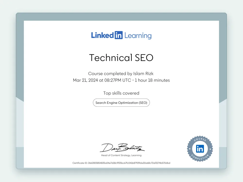 Technical SEO — LinkedIn Learning